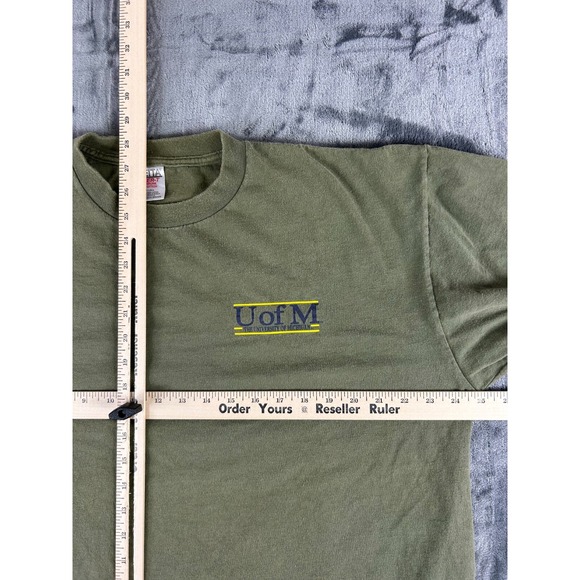 Vintage U of M University of Michigan Long Sleeve Shirt XL Oneita Single Stitch - Picture 7 of 10